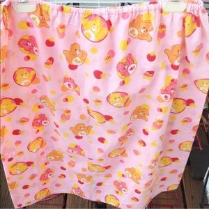 Care Bears Orange Pink Red Yellow Skirt Sheet One Size Elastic Waist Vintage 80s